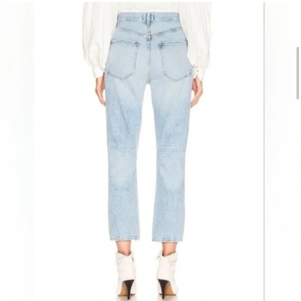 AGolde Riley High Rise Straight Jeans In Shatter - Picture 2 of 7